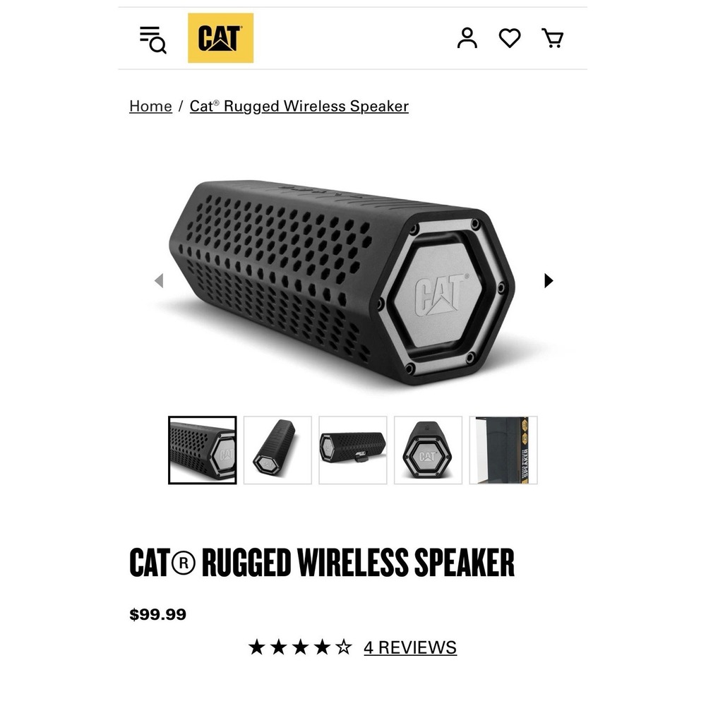 CAT Portable WORKSITE‎ Bluetooth Speakers - Rugged, Heavy Duty Work Speaker NEW